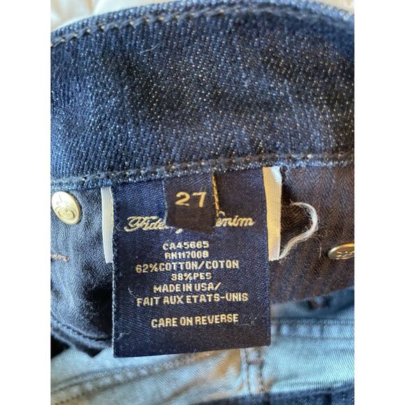 Fidelity Denim Jeans Lily Mid Rise Boot Cut Dark Wash Viper Rinse Women's 27 - Picture 4 of 9